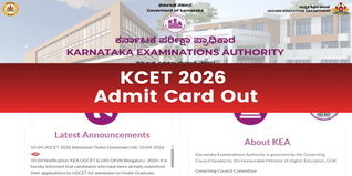 KCET 2026 Admit Card Out; Exam From April 22-24
